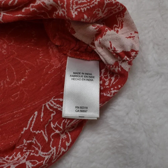 Lucky Brand Floral Knot Front Top Sz M Sunflower Crop Oversized Modal Blend Boho - Picture 12 of 16